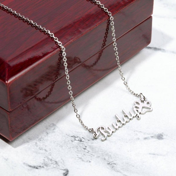 Gift for Cat Mom Custom Cat Name Necklace Your Sassy Pet